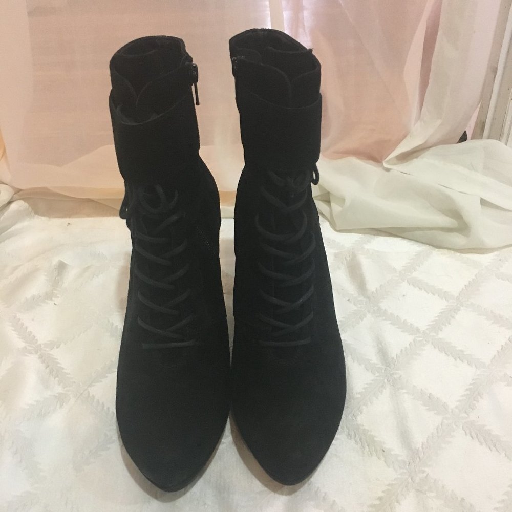 Paul Green Black Suede Ankle Boot 9.5